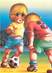 CPSM ILLUSTRATEUR / ENFANT " Le football"