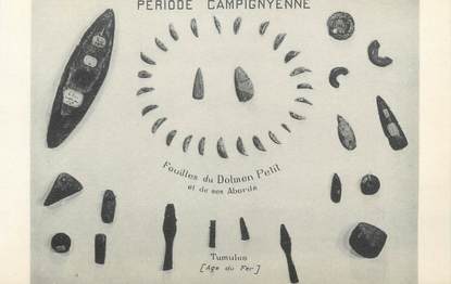 CPA ARCHEOLOGIE " Période Campignyenne, Fouilles du Dolmen Petit'"