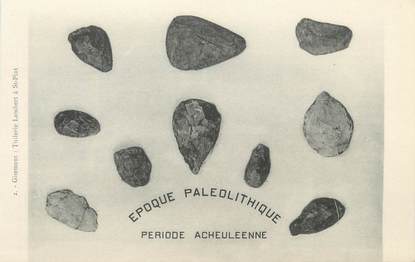 CPA ARCHEOLOGIE " Epoque Paléolithique, période Acheuléenne"