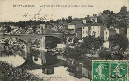 CPA FRANCE 07 "Ruoms, le pont sur l'Ardèche à l'entrée de la ville"