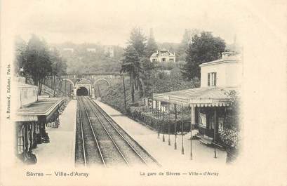 CPA FRANCE 92 "Sèvres, Ville d'Avray, la gare"