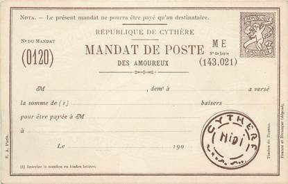 CPA LA POSTE " Mandat de Poste"