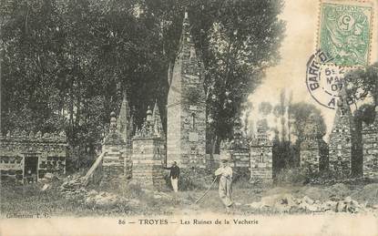 / CPA FRANCE 10 "Troyes, les ruines de la vacherie"