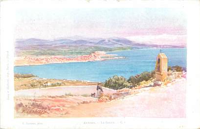 CPA ILLUSTRATEUR LESSIEUX " Le Golfe d'Antibes"