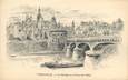 CPA ILLUSTRATEUR ROBIDA " Thionville, La Moselle et le Pont des Alliés"