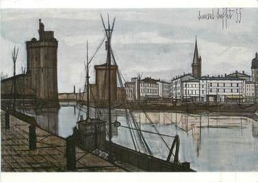 CPSM ILLUSTRATEUR BERNARD BUFFET " Le port de la Rochelle"