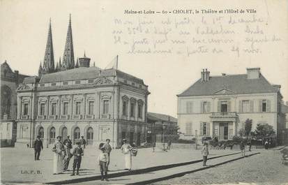 / CPA FRANCE 49 "Cholet, le théatre et l'hôtel de ville"