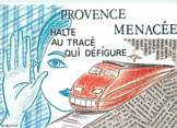 Illustrateur CPSM ILLUSTRATEUR MADMO " Le TGV en Provence"