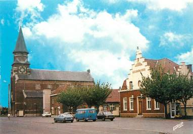 CPSM FRANCE 62 " Haisnes les la bassee, la Mairie-l'église "