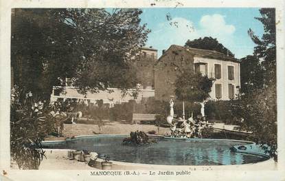 CPA FRANCE 04 "Manosque, le Jardin public"