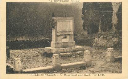 CPA FRANCE 11 "Cuxac Cabardes, le monument aux morts"