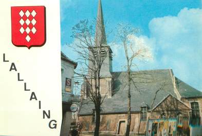 CPSM FRANCE 59 " Lallaing, Eglise STE-Aldegonde "