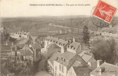 / CPA FRANCE 72 "Fresnay sur Sarthe, vu prise du jardin public"