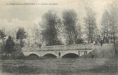 / CPA FRANCE 72 "La Fresnaye sur Chédouet, le pont de Saint Paul"