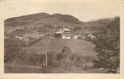 CPA FRANCE 74 "Megève, vue générale et le Mont Blanc"