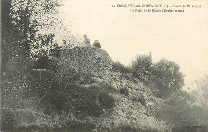 / CPA FRANCE 72 "La Fresnaye sur Chédouet, forêt de Perseigne, les puits de la Roche"