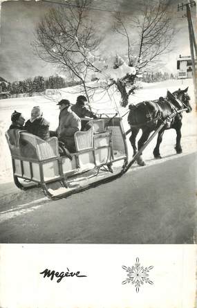 CPSM FRANCE 74 "Megève, Promenade en traineau"