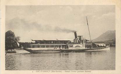 CPA FRANCE 74 "Annecy, bateau France"