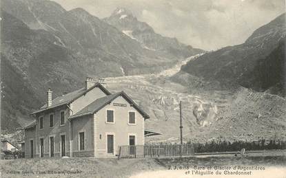 CPA FRANCE 74 "Gare et Glacier d'Argentières et l'Aiguille du Chardonnet"