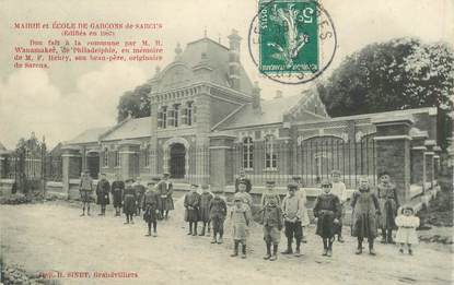 CPA FRANCE 60 "Sarcus, mairie et école"