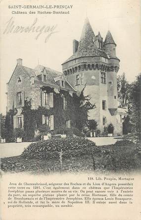 CPA FRANCE 85 "Saint Germain le Prinçay, chateau des Roches Baritaud"