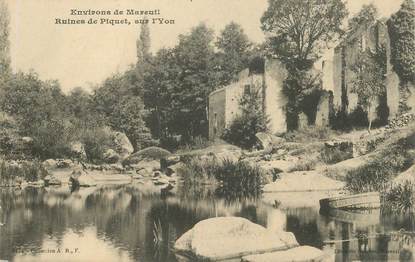 CPA FRANCE 85 "Env. de Mareuil, les ruines de Piquet sur l'Yon"