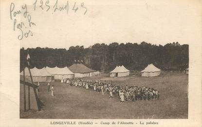 CPA FRANCE 85 "Longeville, camp de l'alouette"