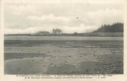 CPA FRANCE " St vincent-sur-Jard - le café de l'Océan "