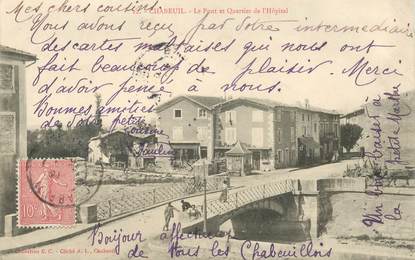 CPA FRANCE 26 "Chabeuil, le pont et quartier de l'Hopital"