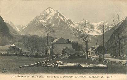 CPA FRANCE 65 "Env. de Cauterets, sur la rte de Pierrefitte, le Péguère"