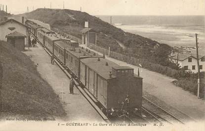 CPA FRANCE 64 "Guéthary, la gare" TRAIN