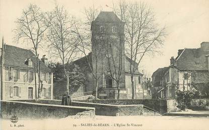 CPA FRANCE 64 "Salies de Béarn, L'Eglise Saint Vincent"