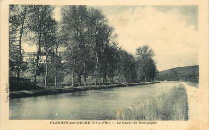 CPA FRANCE 21 "Fleurey sur Ouche, le canal de Bourgogne" cachet 2eme guerre