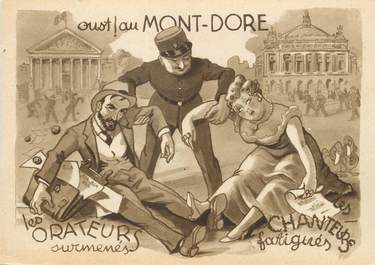 / CPSM FRANCE 63 "Le Mont Dore , cure thermale des voies respiratoires"