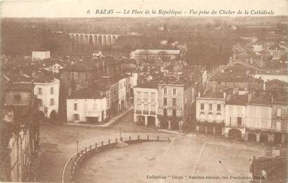 CPA FRANCE 33 "Bazas, la place de la République"