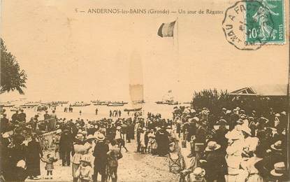 CPA FRANCE 33 "Andernos les Bains, un jour de régates" CACHET AMBULANT