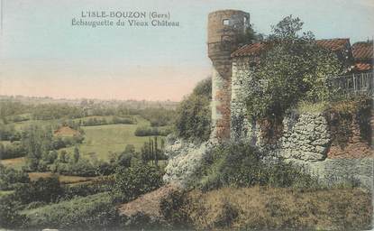 CPA FRANCE 32 "L'Isle Bouzon, Echauguette du vieux chateau"