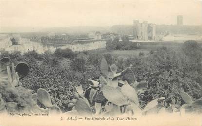 CPA MAROC "Salé, vue générale et la tour Hassan"