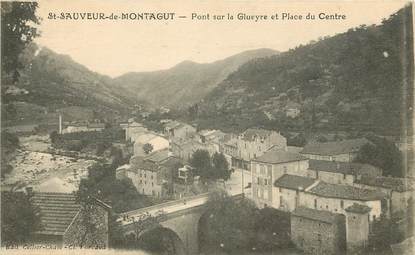 CPA FRANCE 07 "Saint Sauveur de Montagut, pont siur la Gluèyre"