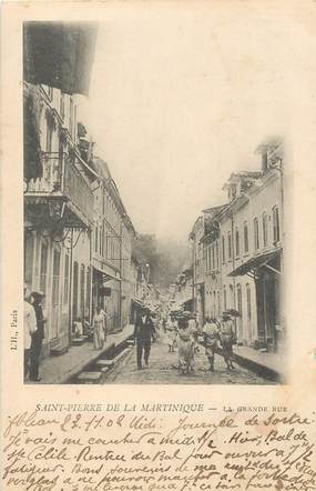 CPA MARTINIQUE "Saint Pierre de la Martinique, la grande rue"