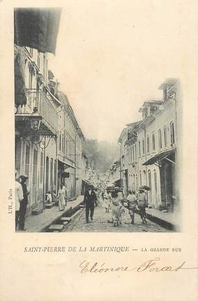 CPA MARTINIQUE "Saint Pierre de la Martinique, la Grande rue"