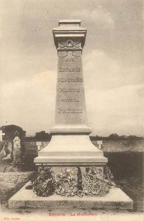 CPA FRANCE 58 "Entrains, le monument aux morts"