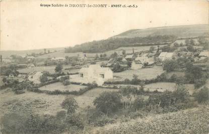 CPA FRANCE 71 "Groupe scolaire de Dront le Mont, Anost" / CACHET AMBULANT