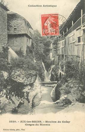 CPA FRANCE 73 "Aix les Bains, moulins du Grésy, les gorges du Sierroz"