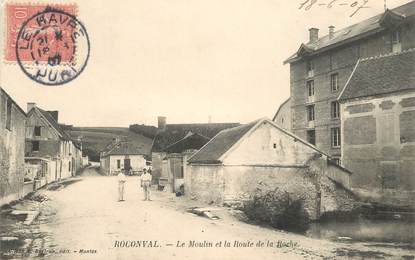 CPA FRANCE 76 "Roconval, le moulin et la route de la Roche"