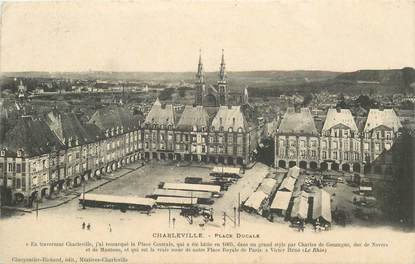 CPA FRANCE 08 "Charleville Mézières, Place Ducale" PUB AU VERSO