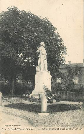 CPA FRANCE 01 "Jassans Riottier, le monument aux morts"