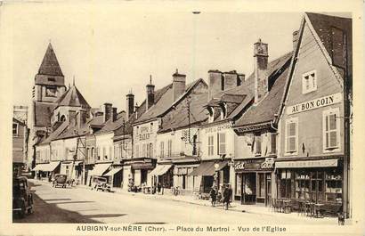 CPA FRANCE 18 "Aubigny, Place du Martroi"