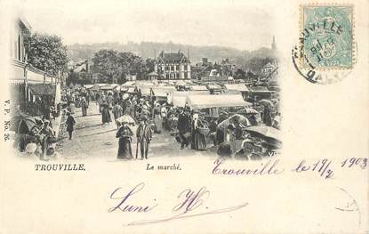 CPA FRANCE 14 "Trouville, le marché"