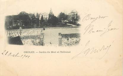 CPA FRANCE 49 "Cholet, jardin du Mail et tribunal"